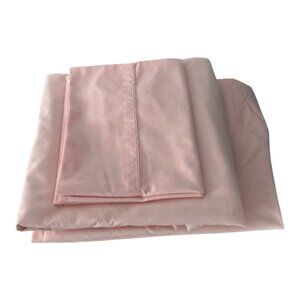 Martha Stewart Everyday VTG Twin Sheet Set – Light Pink Cotton Blend – Fitted, F